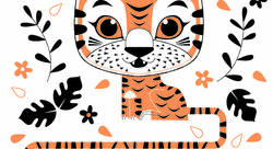 Poster Tigre - Eugénie Varone-illustrateur jeunesse